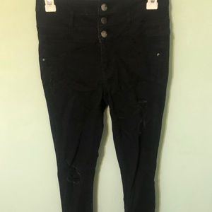 Black high waisted jeans